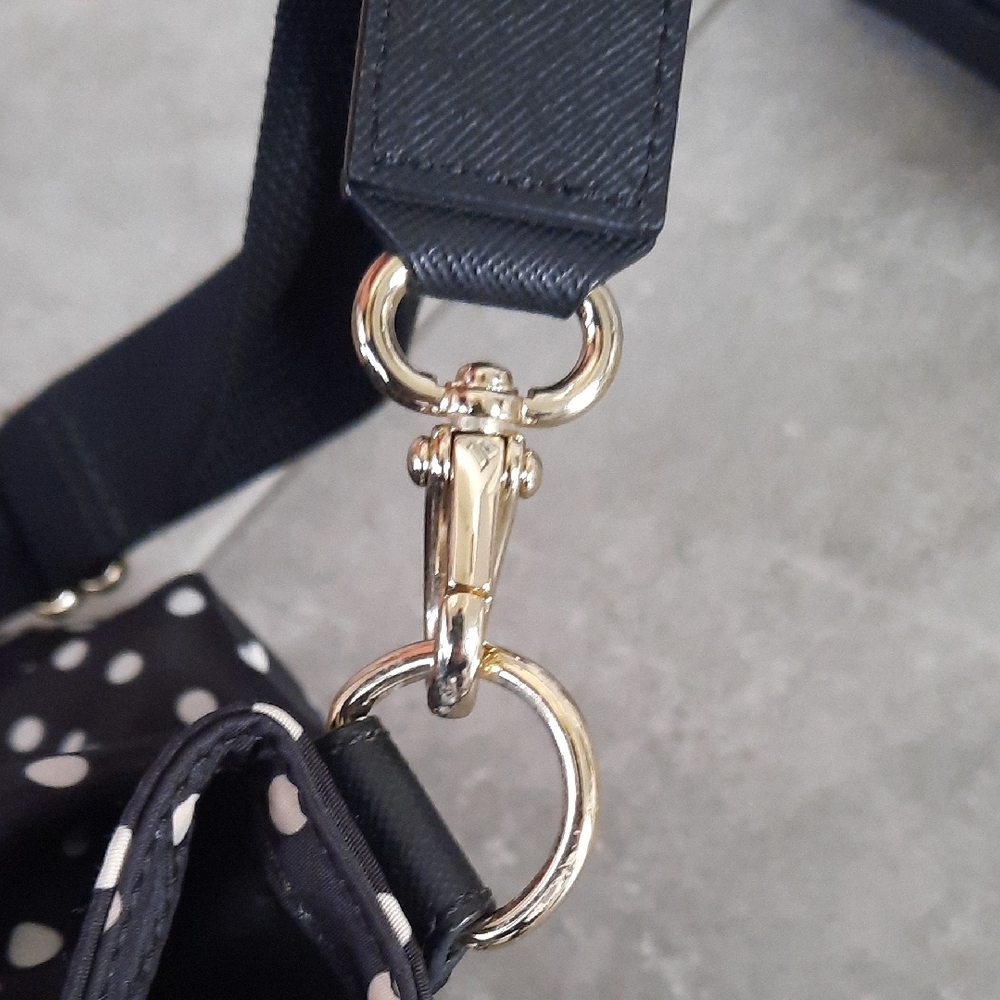 Kate Spade Black Tote Diaper Bag with White Dots - Picture 11 of 16